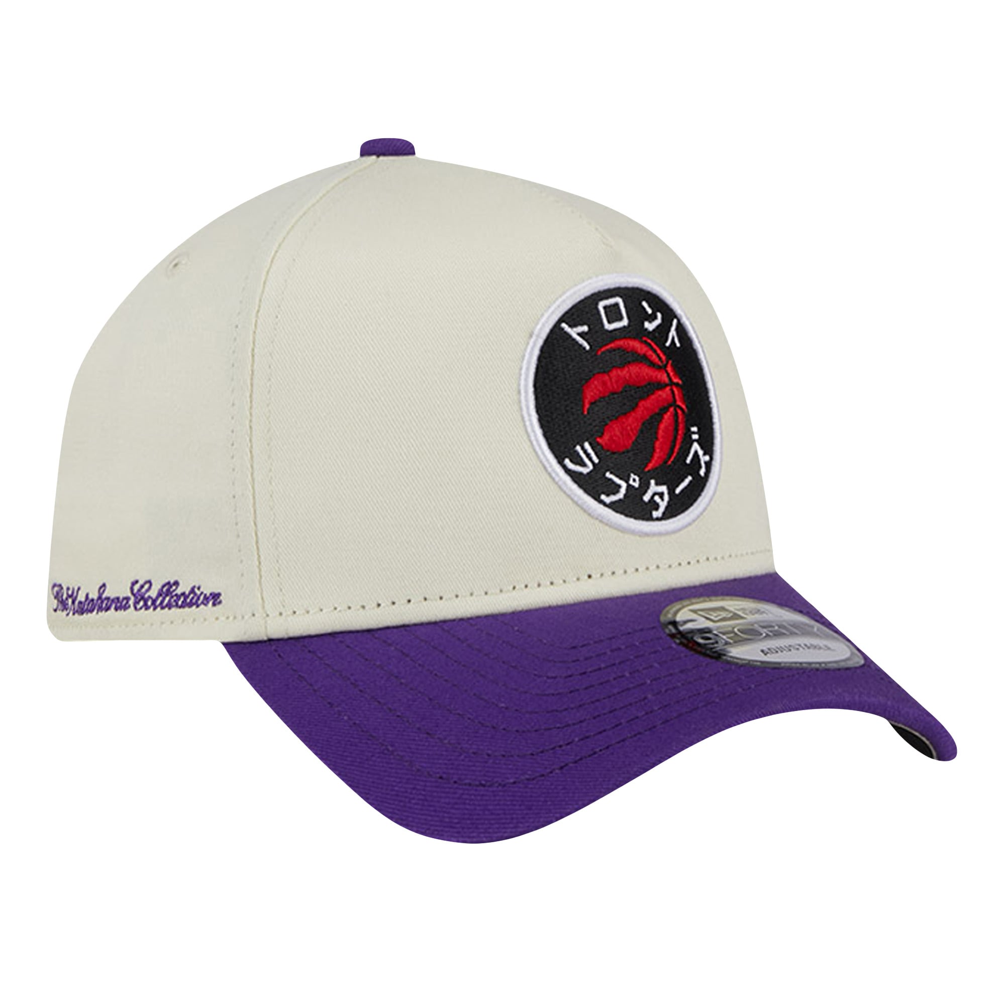 Men's New Era Cream Toronto Raptors Hyperfly A-Frame 9FORTY Adjustable Hat
